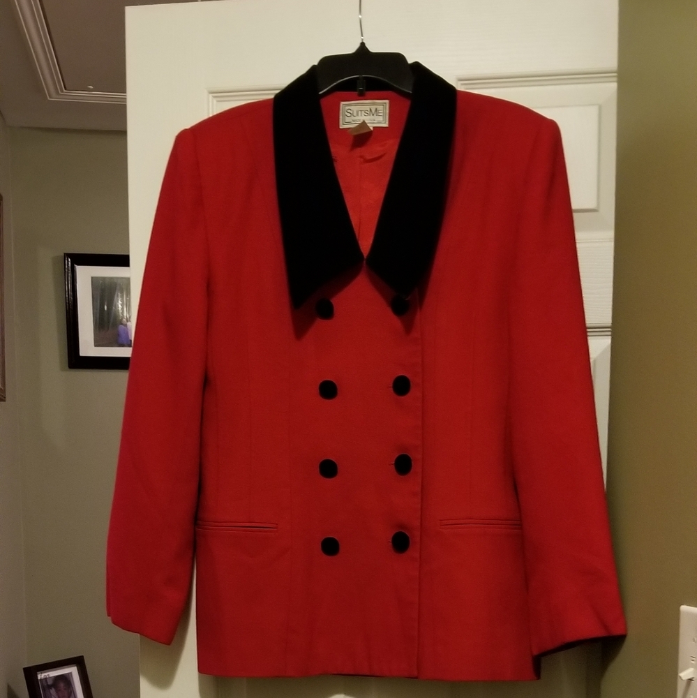Womens Red Hot Skirt Suit